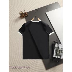 CHCH定番レディース胸元ロゴ刺繍半袖Tシャツ