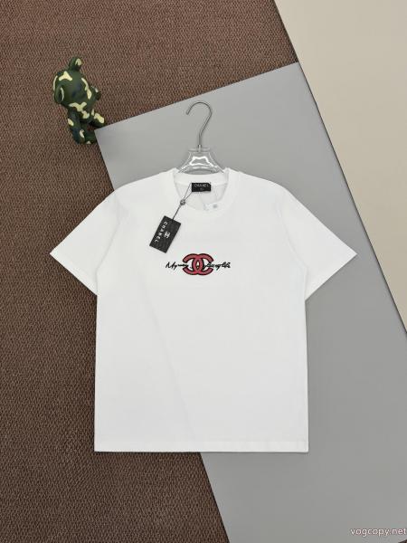 CH偽物 ブランド 販売超激安価格 目玉商品  スタイルアップ見えなシンプル半袖Tシャツ 0 