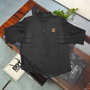 2026新型Louis VuittonルイヴィトンLV刺繍ロゴビジネスカジュアル長袖シャツ