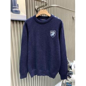 Louis Vuittonルイ・ヴィトン2026 SS新作サザエ刺繍ロゴフラワーボタンラウンドネック長袖セーター男女同型