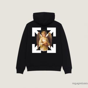 Off-White/2026限定パリの聖母天使のロゴ入りフードコート